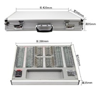 Меднабор из 158 пробных линз в металлических оправах