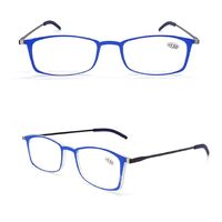 Plastic reading pince-nez glasses with case 6012-铁盒, diopters from +1.00 to +3.50, RMC=62-64