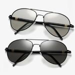Polarized photochromic metal sunglasses KY209-2