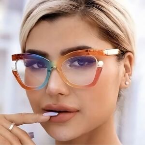 Plastic glasses with blue light protection for women 4109-PN