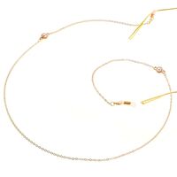 Gold-colored metal non-slip chain, with pearls, for glasses and masks GL104-2