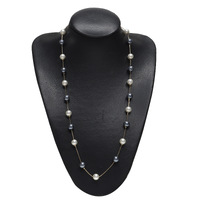 Металлическая нескользящая цепочка, с серой и белой жемчужиной, для очков и масок GL431