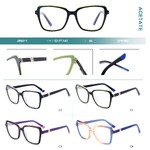 Combined frames for glasses, acetate + metal, with spring hinges Big City JB6011