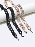 Набор из двух золотых цепочек для очков с ракушками и бриллиантами GM118