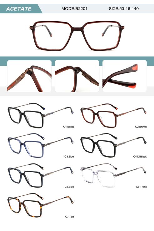 Оправа пластиковая из ацетата мужская с флексом B2201-DA