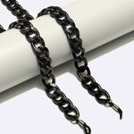 Black-colored metal non-slip chain, thick aluminum, for glasses and masks GL1696