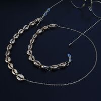 Металлическая нескользящая цепочка золотая, с ракушками, для очков и масок GL895