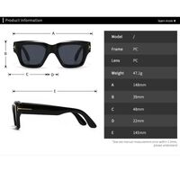Plastic sunglasses with square frame for women Elit LH184-EL