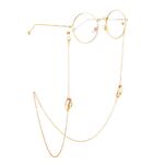 Gold-colored metal non-slip chain, for glasses and masks GL901