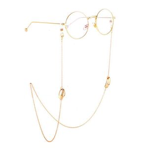 Металлическая нескользящая цепочка золотого цвета, для очков и масок GL901