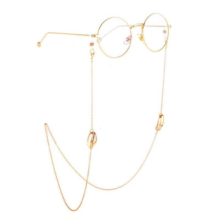 Металлическая нескользящая цепочка золотого цвета, для очков и масок GL901