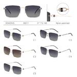 Rimless polarized metal sunglasses with nylon lenses for men Romonis R66011