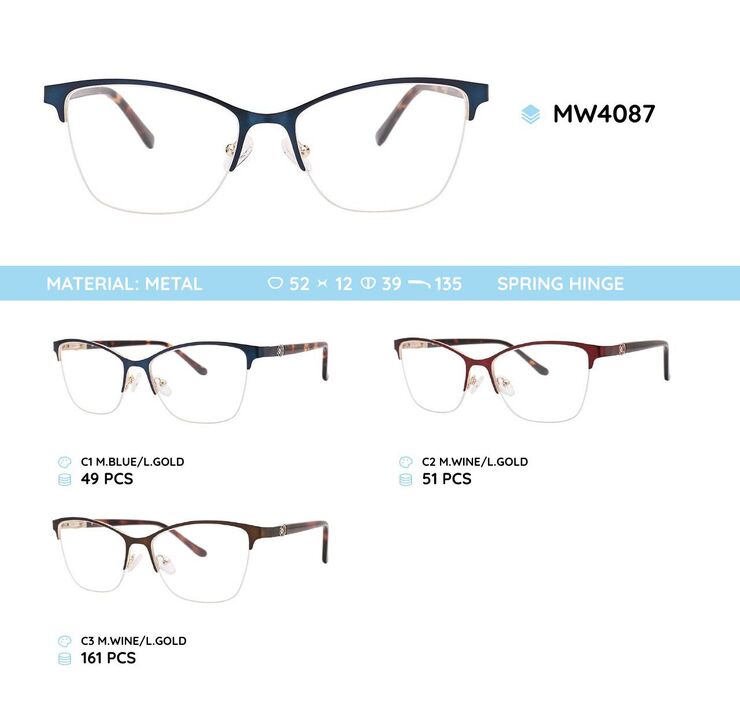 Metal nylor women's frame for glasses MW4087