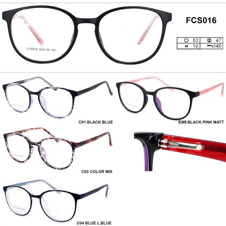 Plastic frames for glasses (flex hinges) FCS016