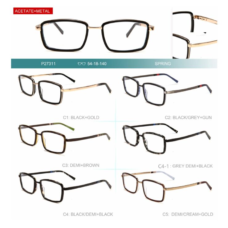 Plastic frames for glasses acetate material Big City collection P27311