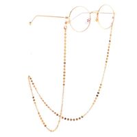 Металлическая нескользящая цепочка золотого цвета, для очков и масок GL883