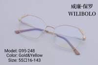 Оправа металлическая ультратонкая, с флексом Wilibolo G95-248