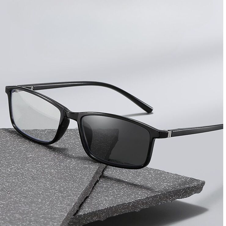 Photochromic plastic TR90 glasses for reading with protection Blue Cut, diopters from +0.50 to +4.00, KY2821变色老花