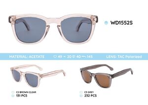 Plastic acetate frame polarized sunglasses WD1552S