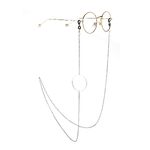 Gold-colored metal non-slip chain, with ring pendant, for glasses and masks GS032