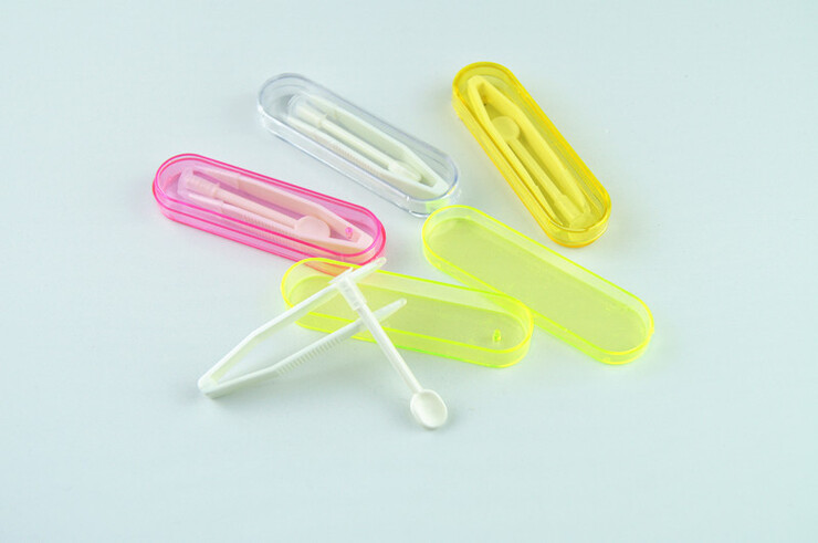 Plastic tweezers and stick with individual color packaging XY2000
