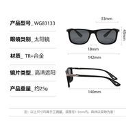 Plastic + metal square sunglasses for men Elit WG83133-EL