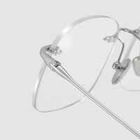 Metal titanium rimless frame SANTA 121213