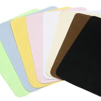 Microfiber/suede cloth for cleaning glasses lenses, individually packaged, size 17.5*14.5 cm