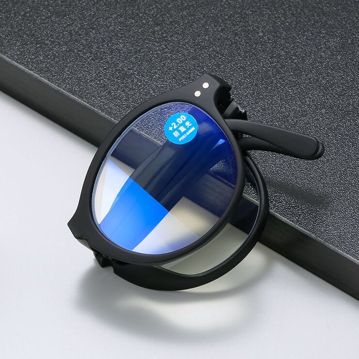 Plastic eyeglasses for reading, with case, Blue ray cut, diopters from +1.00 to +4.00, PD62-64 KY5105老花