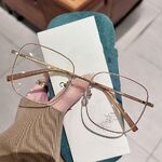 Metal glasses with blue light protection for women 00143-PN