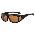 Antireflective sunglasses with brown lenses