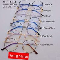 Metal ultrathin women's frame with spring hinges Wilibolo K9805