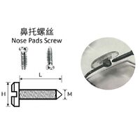 Screw for nose pads, head 1.6/1.8 mm, Ø1-1.2 mm, length 3.6-4.2 mm, gray