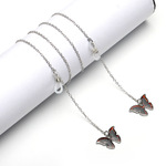 Metal eyeglass chain with butterfly pendant GL1078
