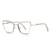 Оправа женская металлическая + пластик TR90, линзы-блюблокеры с защитой от ультрафиолета и синего света More FCS3157