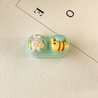 Mini soft contact lens kit retractable W-CT16领结熊兔花
