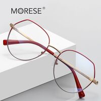 Оправа металлическая с линзами блю-блокерами MORE 3092