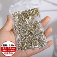 Set of rhinestones with a pointed bottom for frames and glasses repairing and decorating JD0007-AB