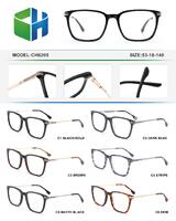 Plastic acetate frame with spring hinges CH6205-DA