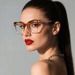 Plastic women's TR90 frame for glasses with UV and Blue Ray Cut protection More LS245