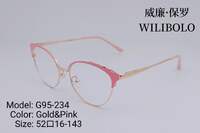 Оправа металлическая ультратонкая, с флексом Wilibolo G95-234