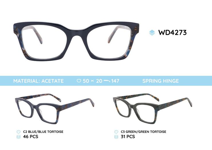 Plastic acetate eyeglasses frame for women WD4273