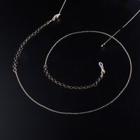 Gold-colored metal non-slip chain, with colorful crystal, for glasses and masks GL953