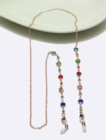 Fashion oval thick metal glasses chain GL1361