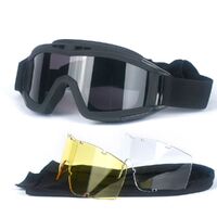 Safety shockproof tactical goggles, set with 3 lens, 战术套装-沙漠蝗虫3-DX