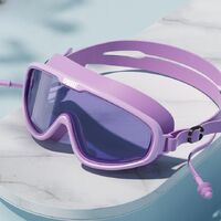 Очки для плавания водонепроницаемые с защитой от запотевания, с берушами и  шапочкой, YJ309-YU