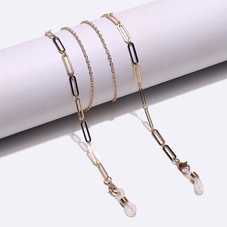 Gold-colored metal non-slip chain, for glasses and masks GL1434