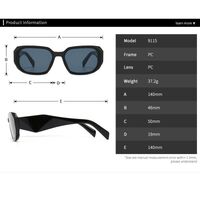 Plastic retro square sunglasses Elit 9115-EL