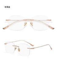 Metal titanium rimless frame SANTA 121213