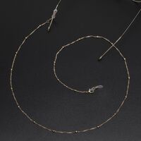Gold-colored metal non-slip chain, with clip beads, for glasses and masks GL510